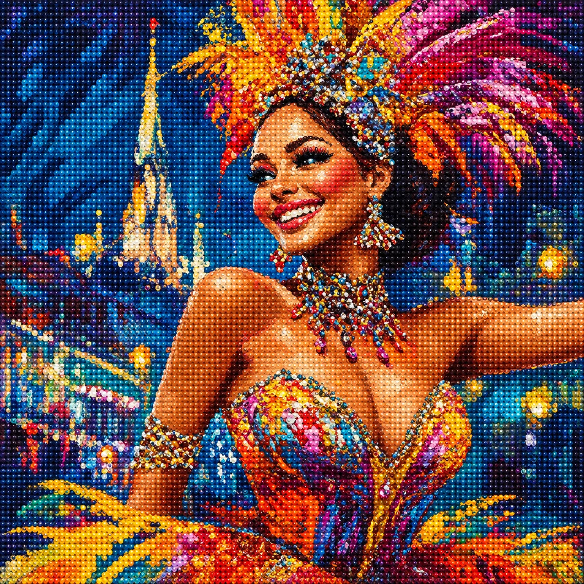 Madi Gras Dancer Cathedral Diamond Art Kit