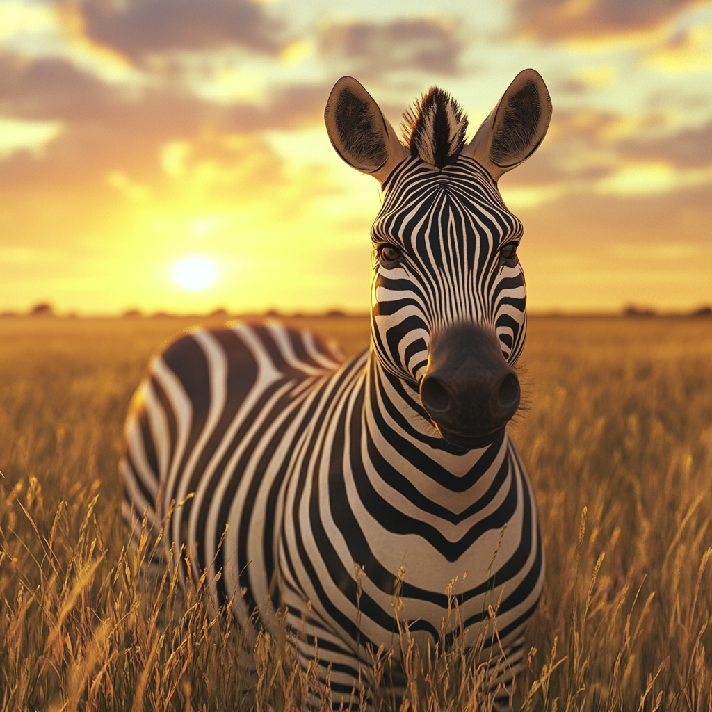 Morning Light Zebra Diamond Art Kit