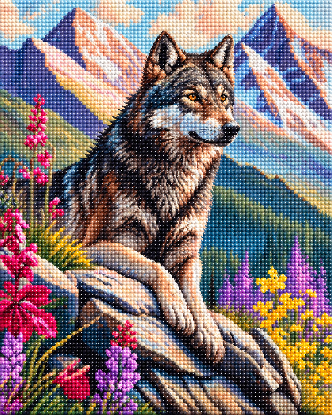 Mountain Wolf Diamond Art Kit