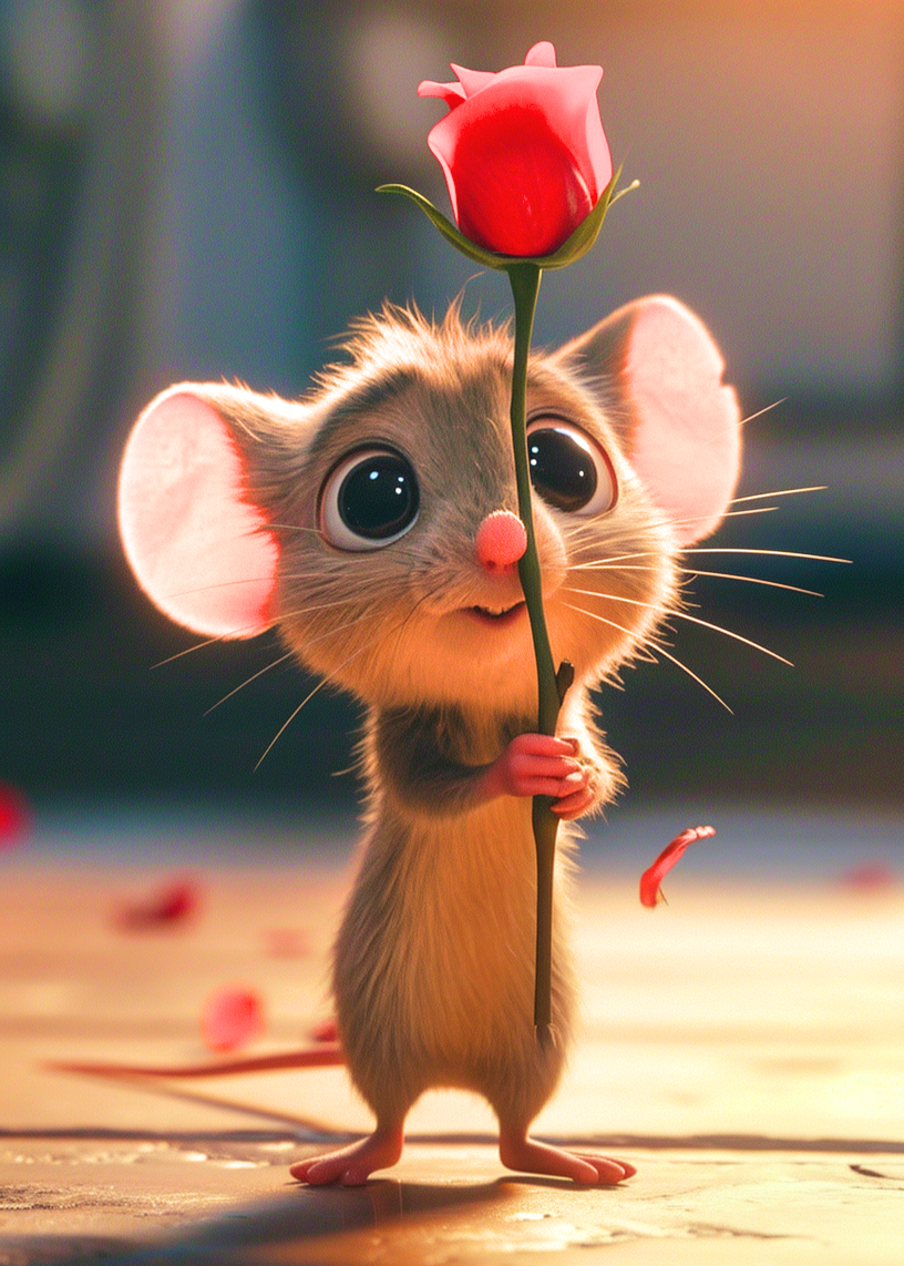 Mouse and Rose Diamond Art Kit