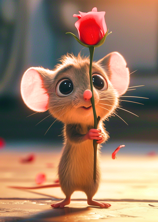 Mouse and Rose Diamond Art Kit