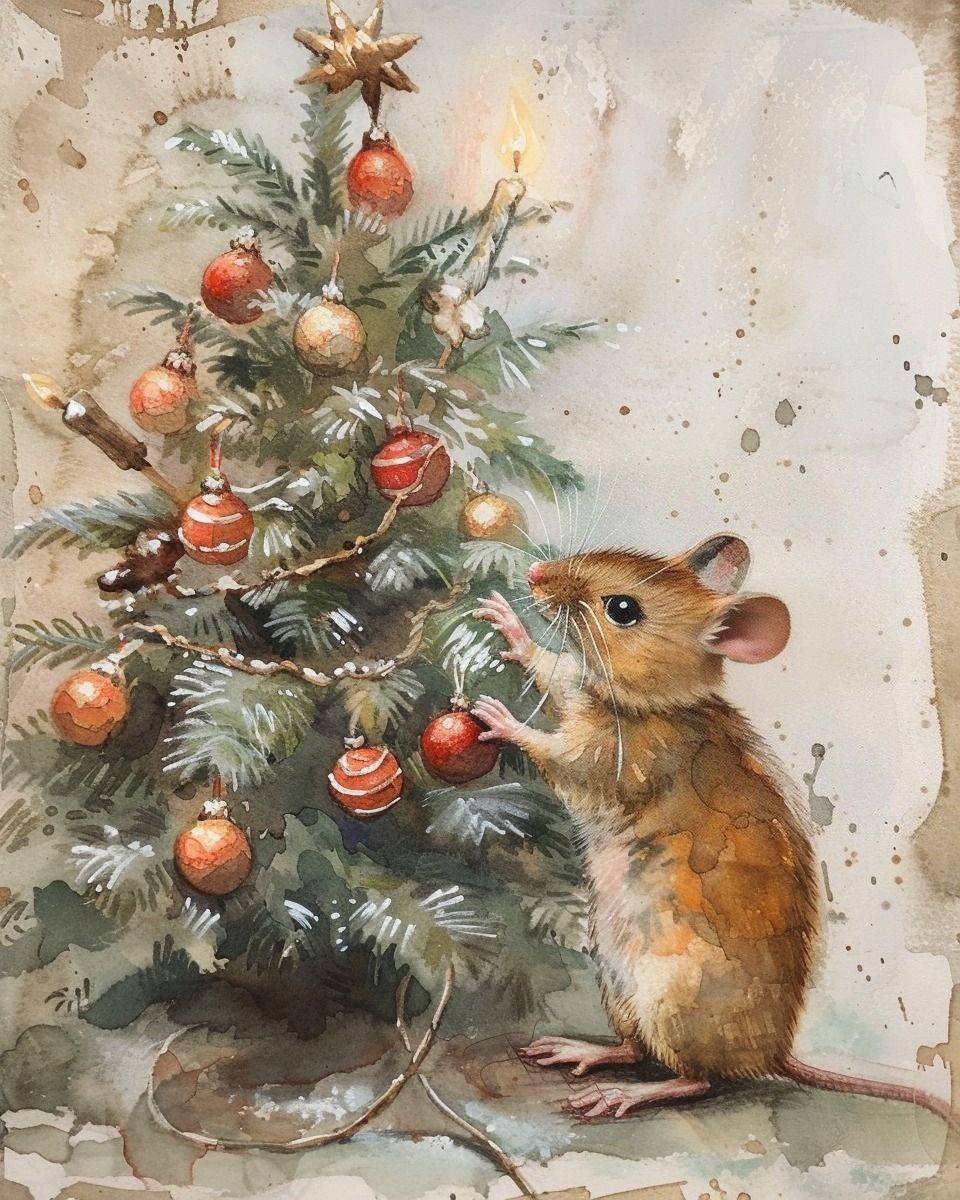 Mouse Christmas Tree Diamond Art Kit
