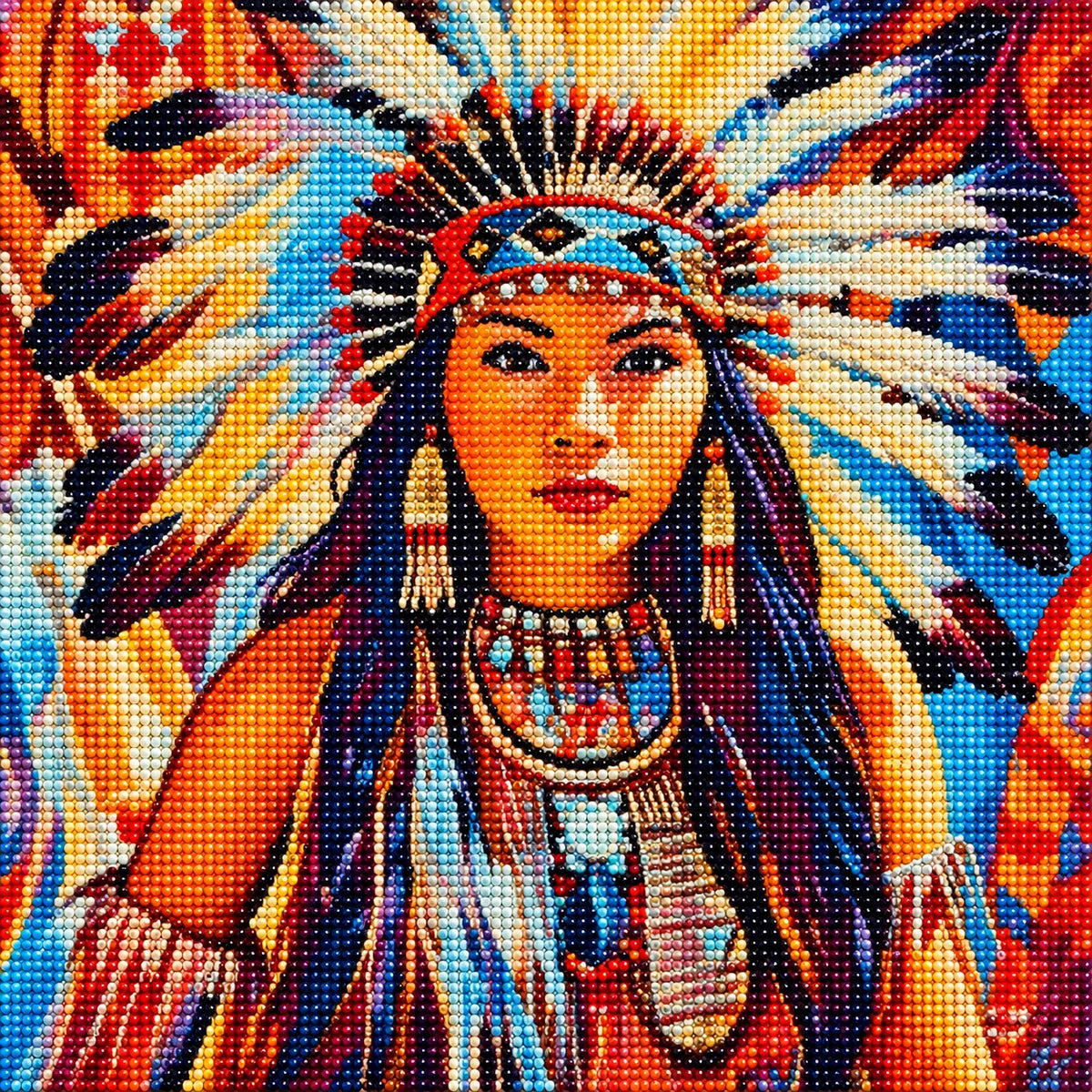 Native American Girl Diamond Art Kit