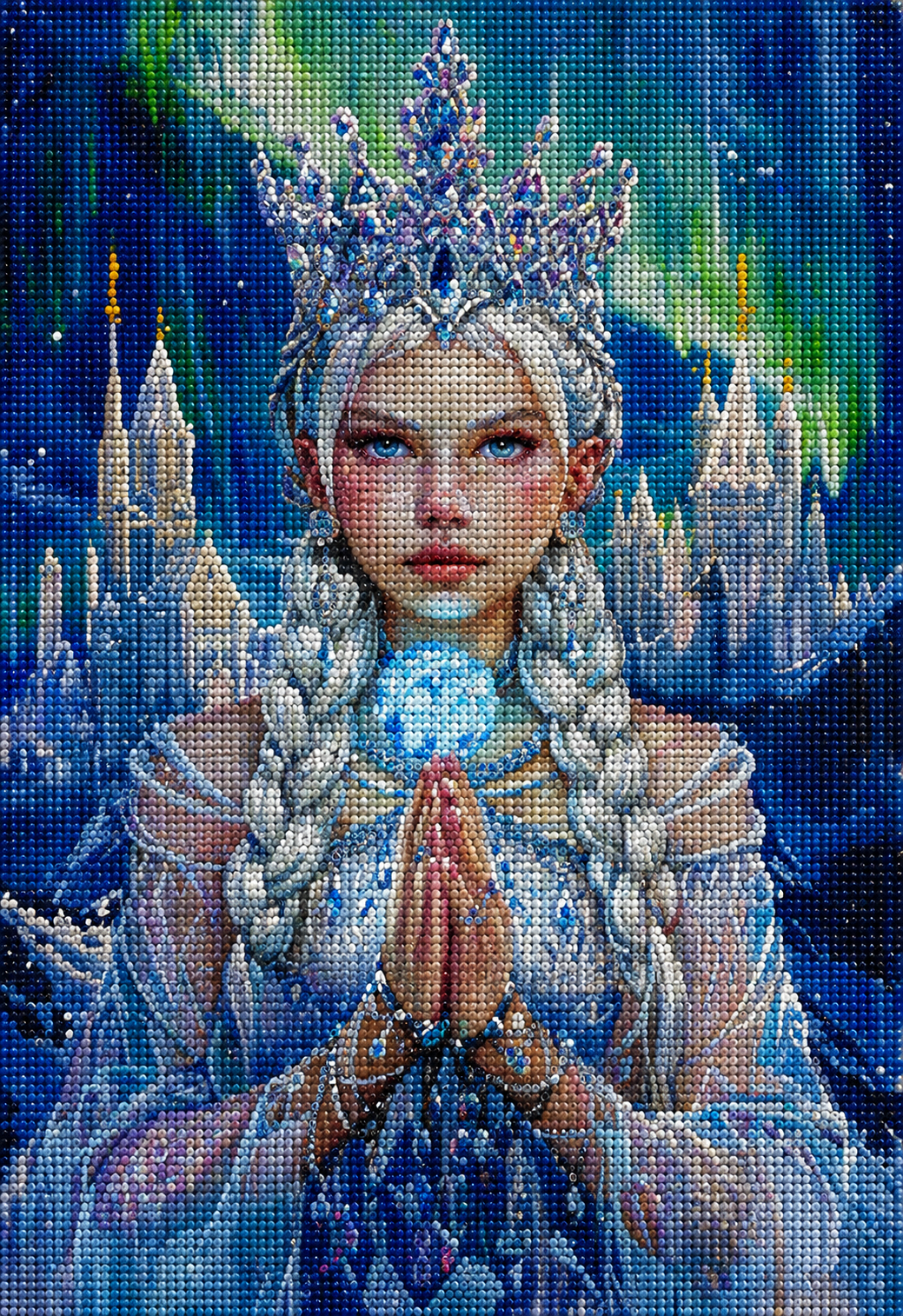 Northern Lights Young Princess Diamond Art Kit — diamond art kit canvas