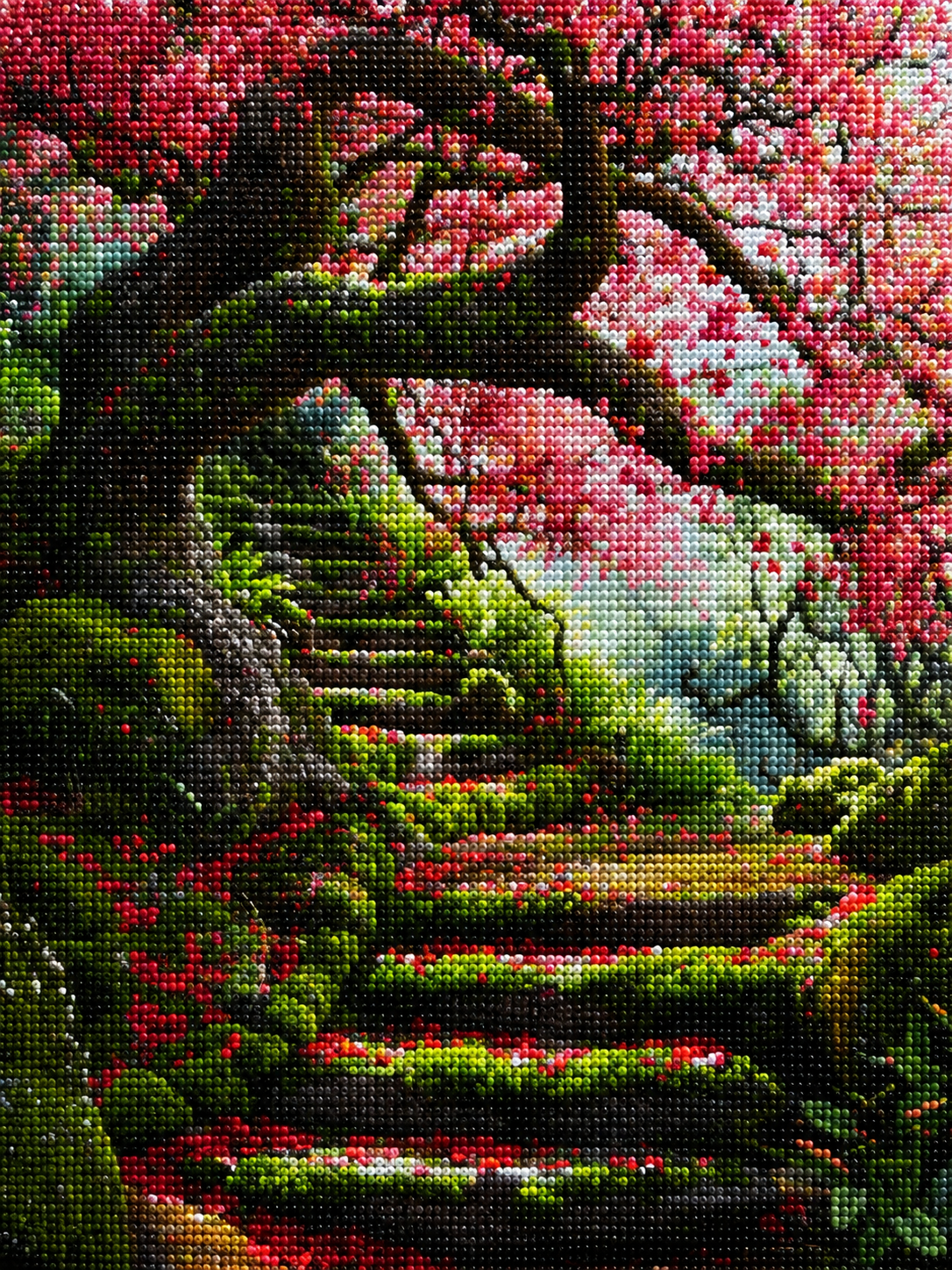 Old Cherry Tree Stairs Diamond Art Kit