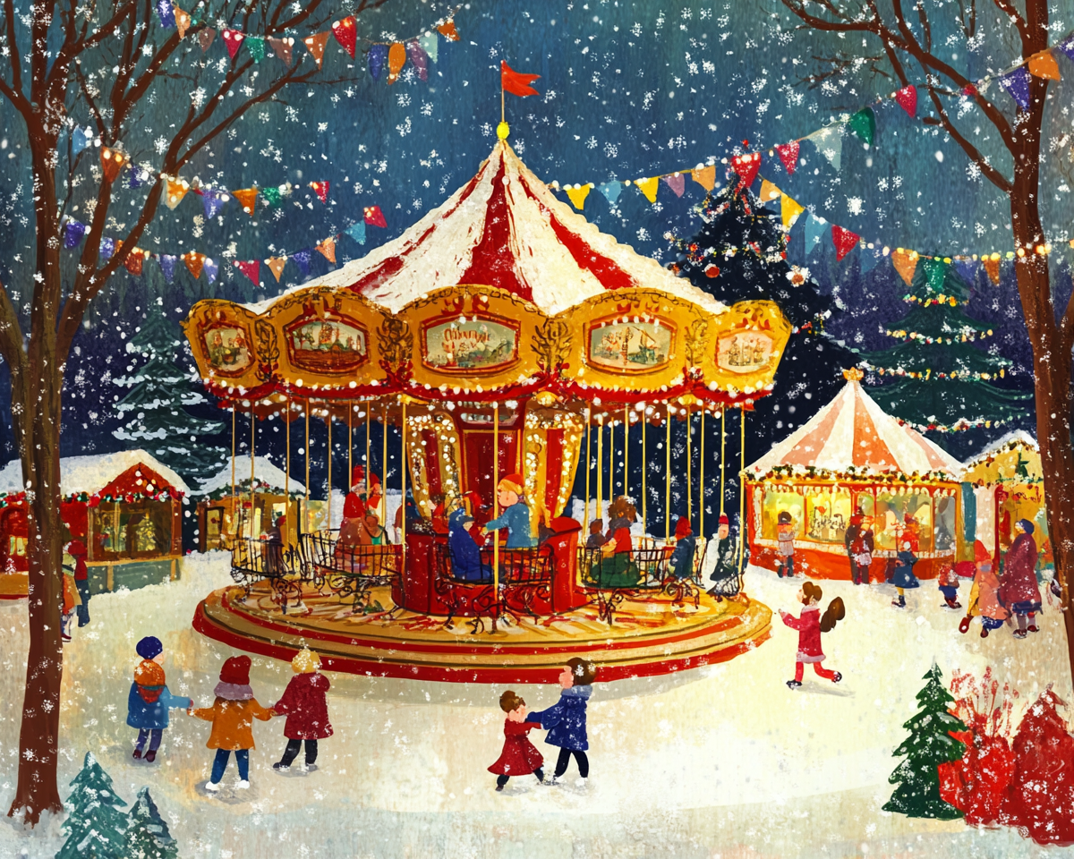 Old Time Winter Carnival Diamond Art Kit