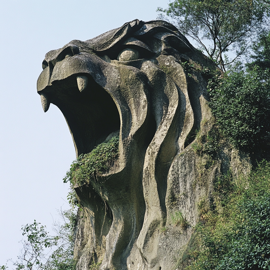 Open Mouth Lion Rock Diamond Art Kit