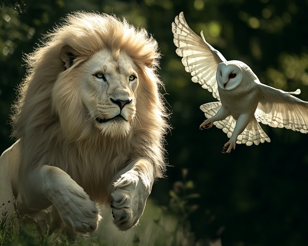 Owl and Lion Diamond Art Kit