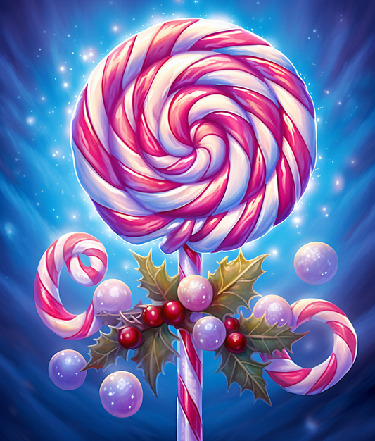 Peppermint Twist Lollipop Diamond Art Kit