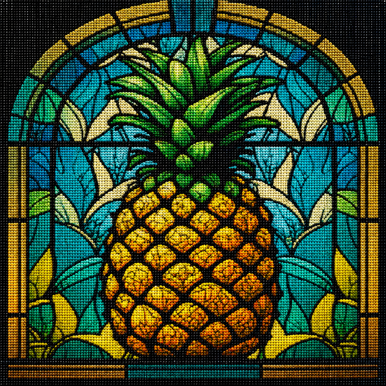 Pineapple Abstract Diamond Art Kit