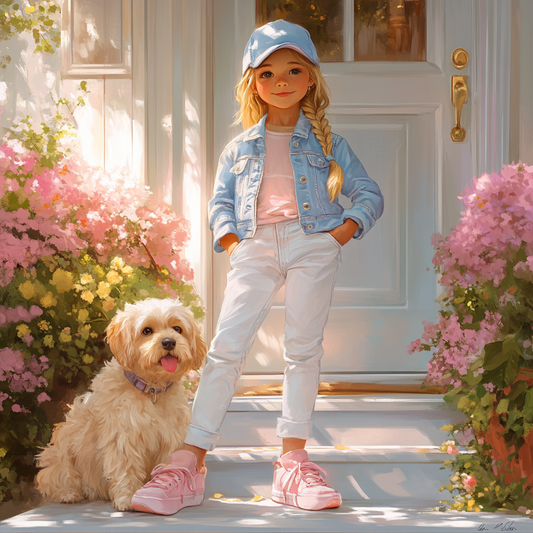 Pink Shoe Baseball Cap Girl Diamond Art Kit