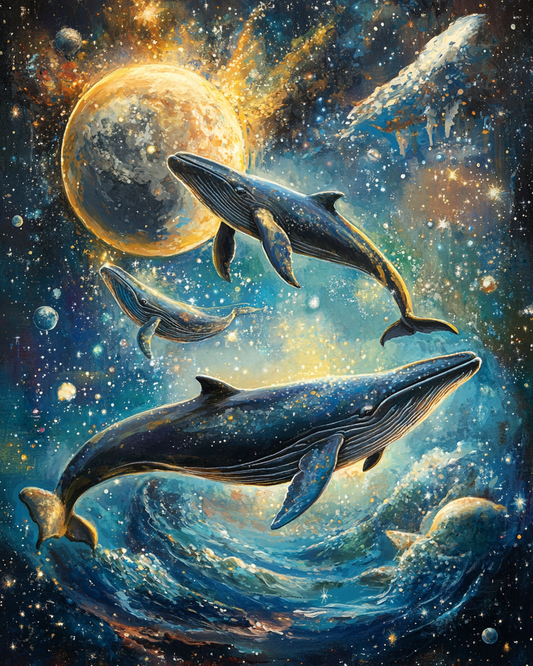 Planet Whales Diamond Art Kit