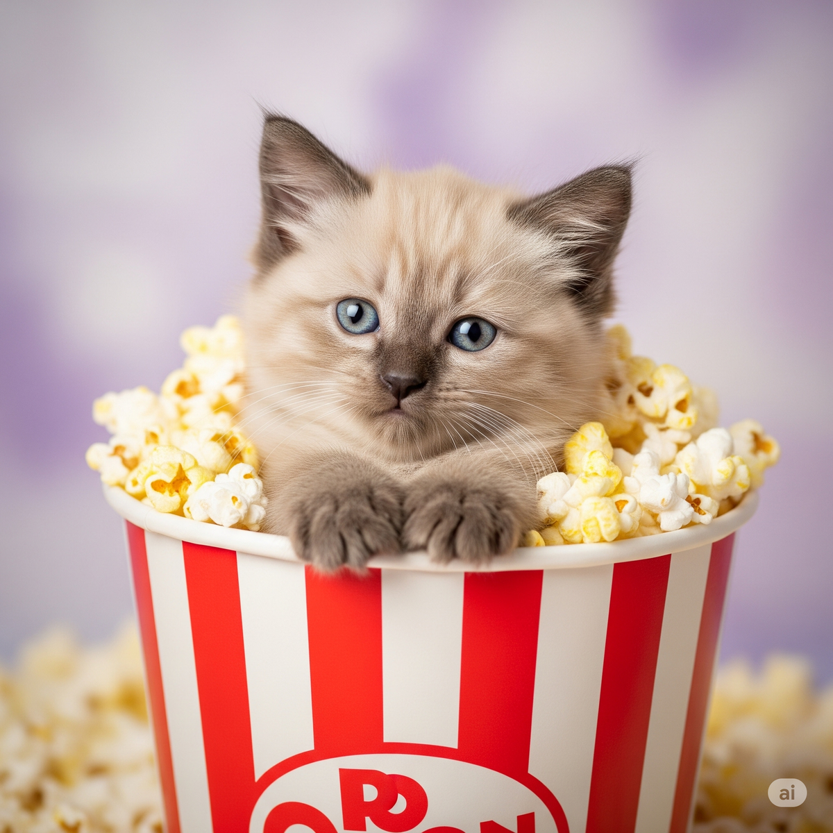 Popcorn Kitten Diamond Art Kit