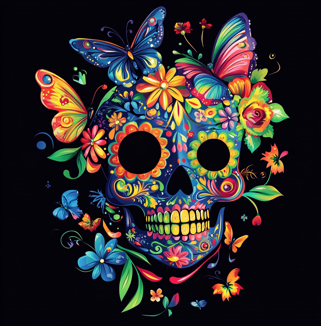 Pop Eye Butterfly Skull Diamond Art Kit
