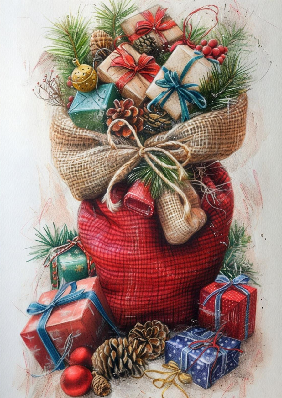 Presents and Pinecones Diamond Art Kit