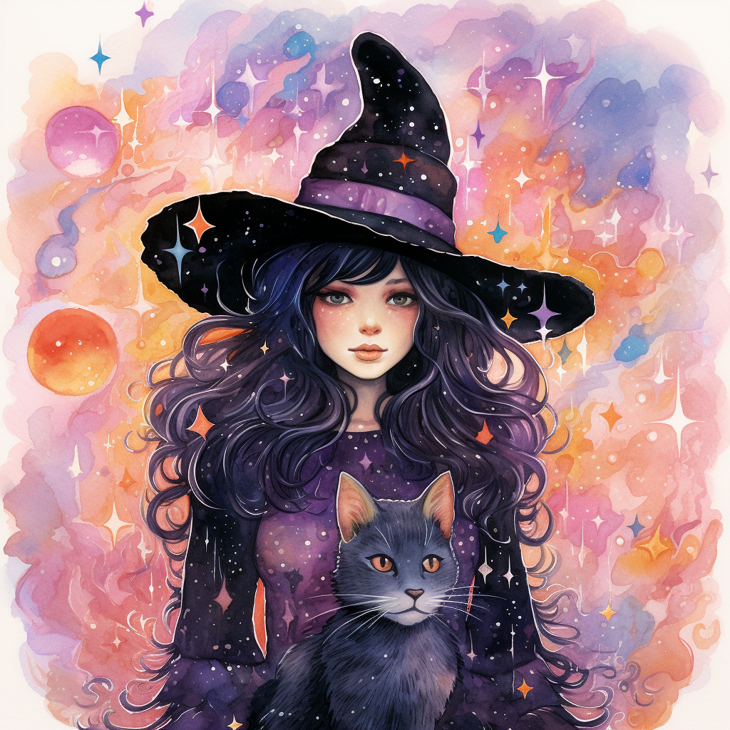 Pretty Purple Witch Diamond Art Kit
