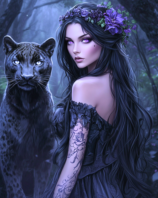 Princess and Panther Diamond Art Kit