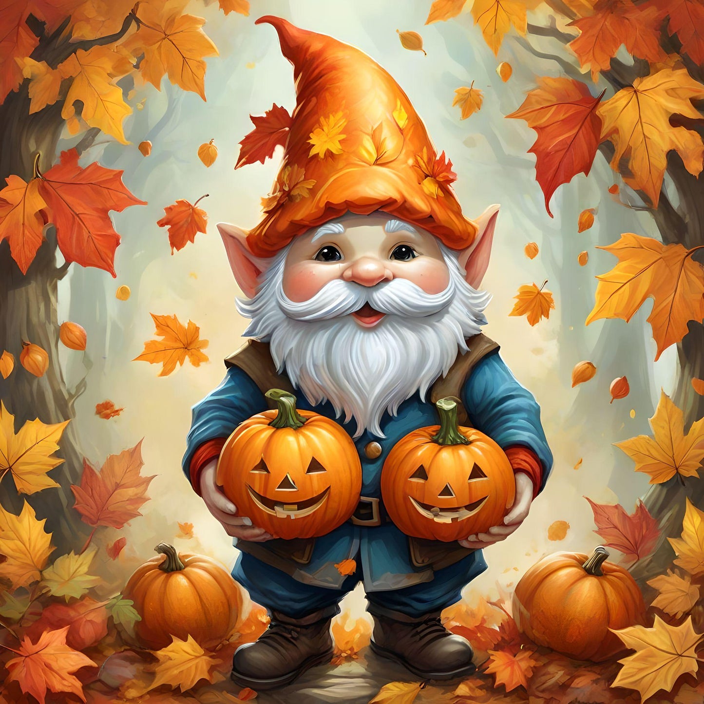 Pumpkin Gnome Diamond Art Kit