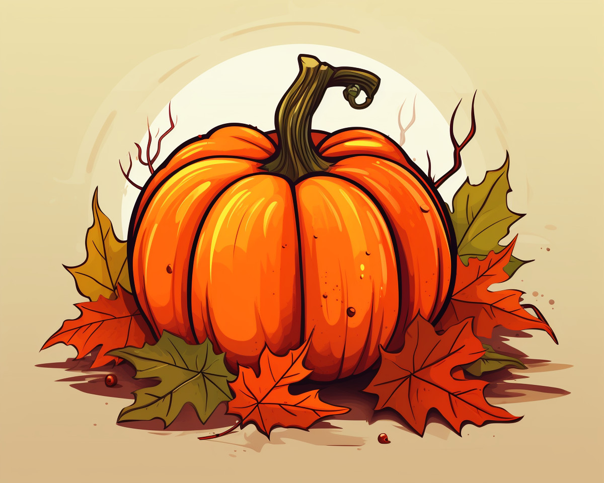 Pumpkin in Leaves Diamond Art Kit