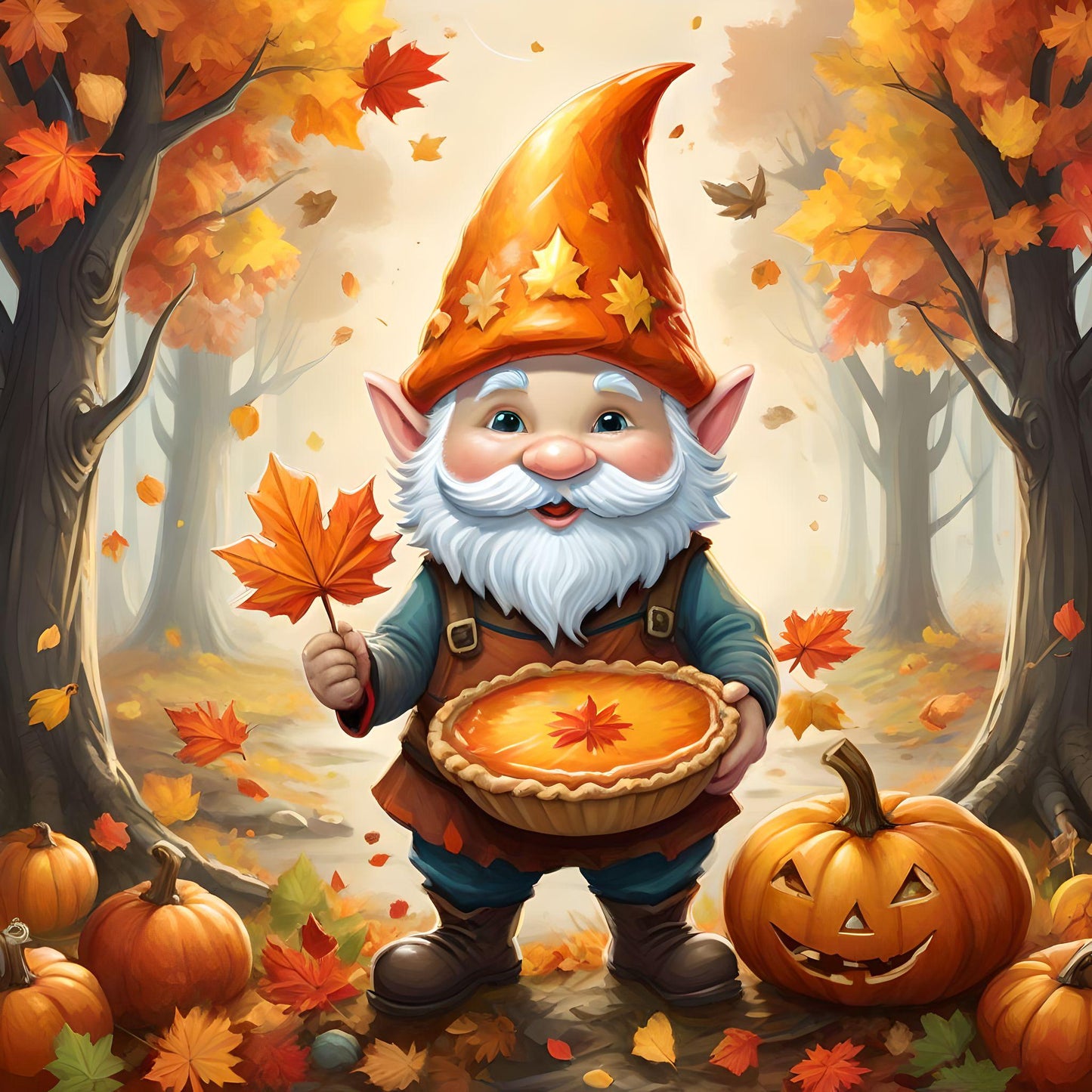 Pumpkin Pie Gnome Diamond Art Kit