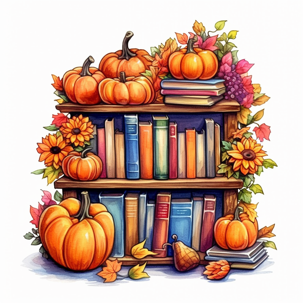 Pumpkins and Books Diamond Art Kit