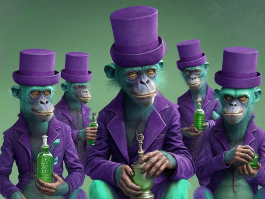 Purple Hat Monkeys Diamond Art Kit