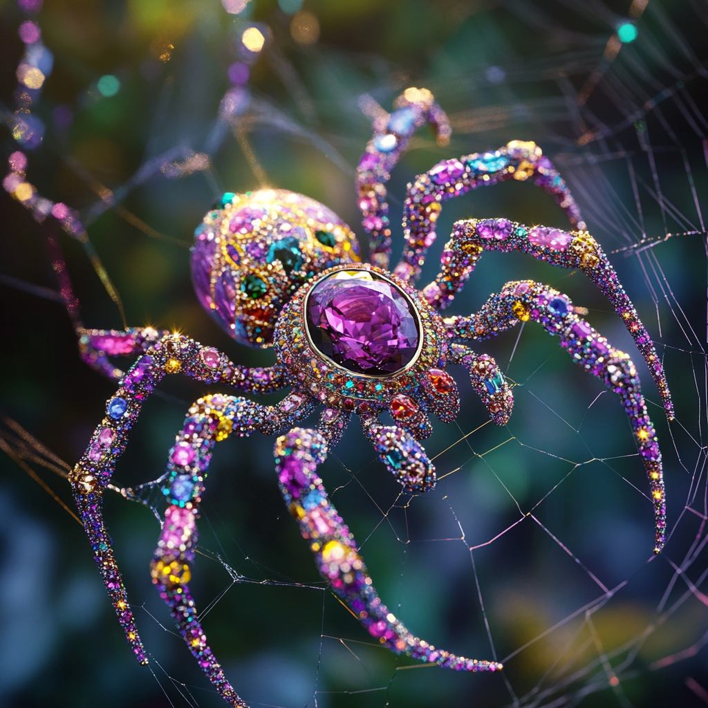 Purple Jewel Spider Diamond Art Kit