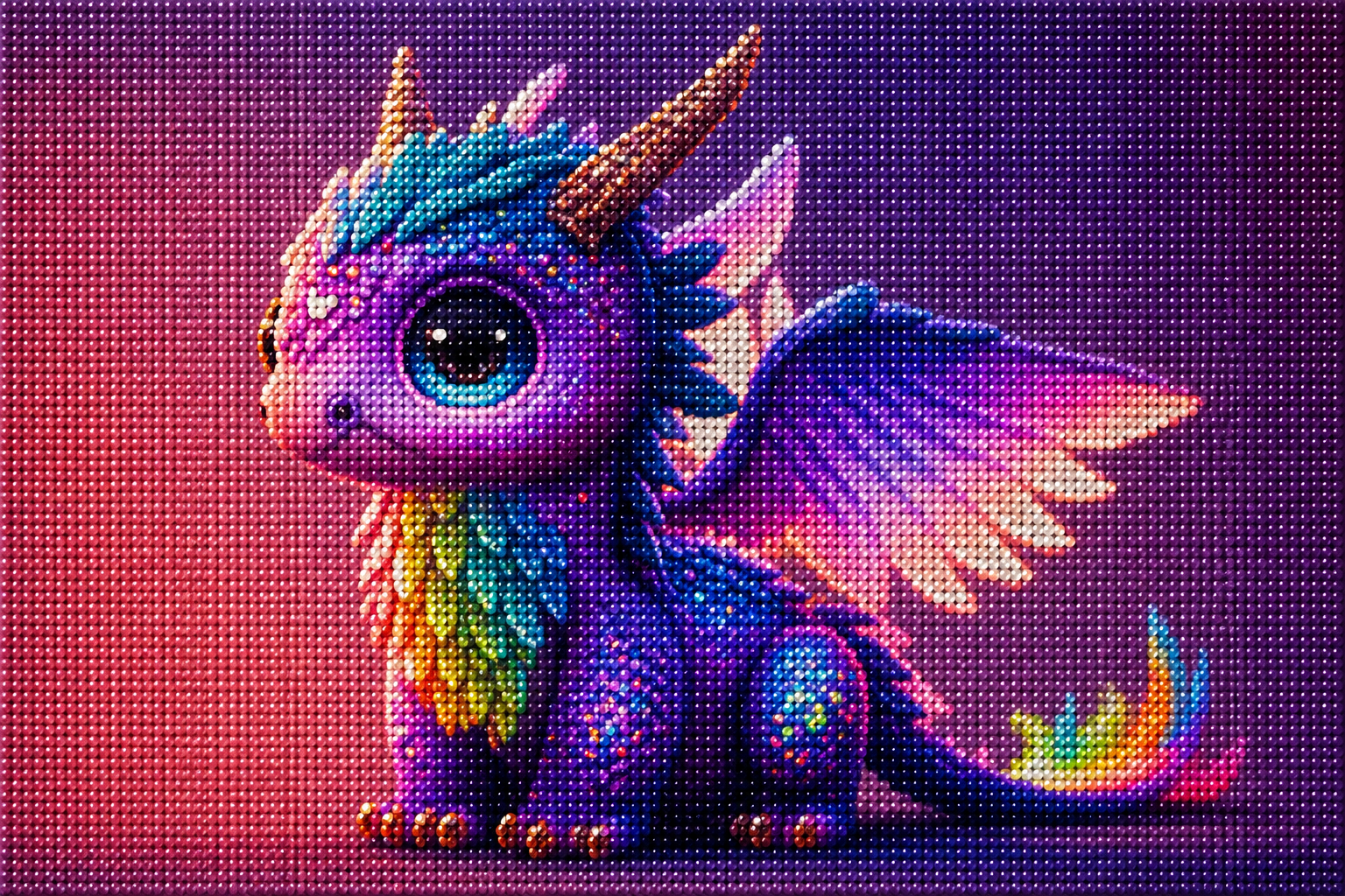 Purple Rainbow Dragon Diamond Art Kit