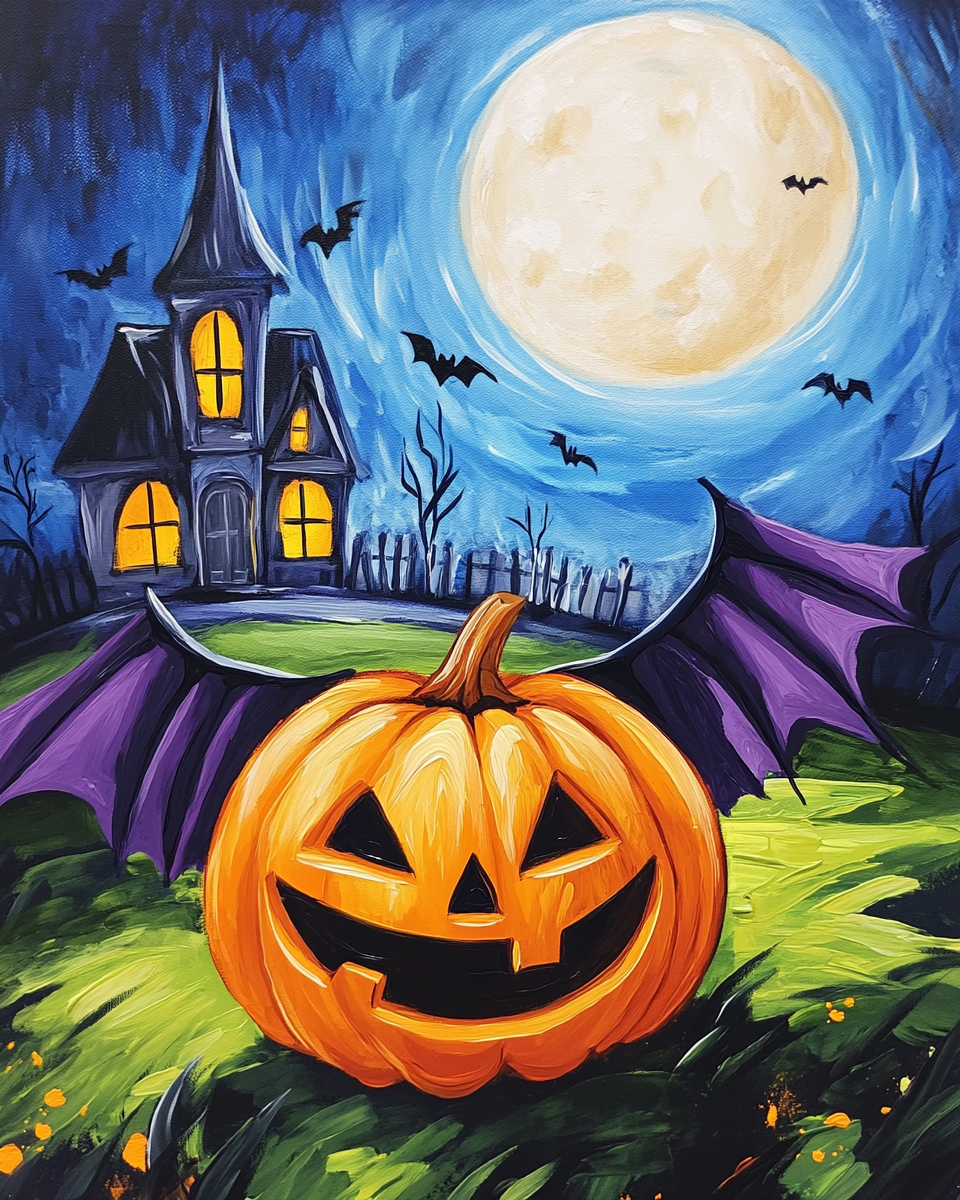 Purple Wing Jackolantern Diamond Art Kit