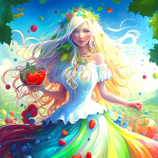 Rainbow Fruit Princess Diamond Art Kit