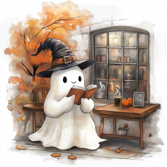 Reading Witch Ghost Diamond Art Kit