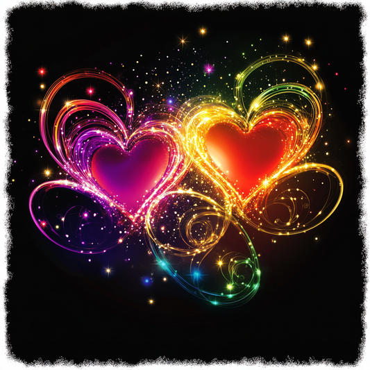 Red and Pink Heart Diamond Art Kit
