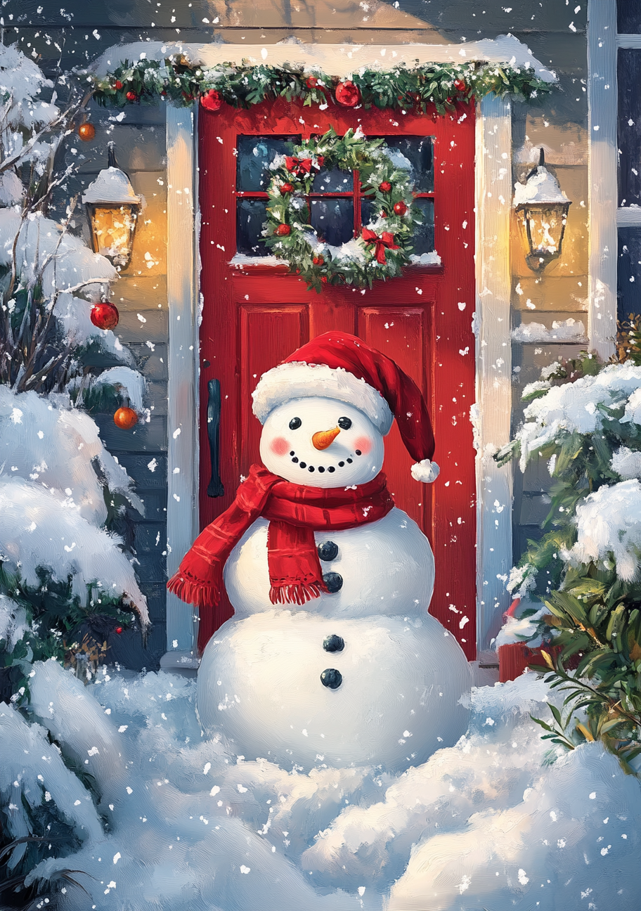 Red Door Snowman Diamond Art Kit