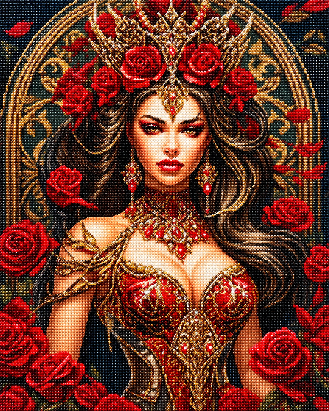 Red Rose Queen Diamond Art Kit