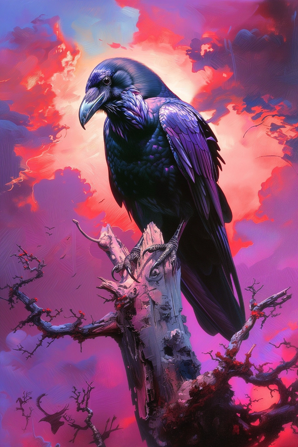 Red Sky Raven Diamond Art Kit