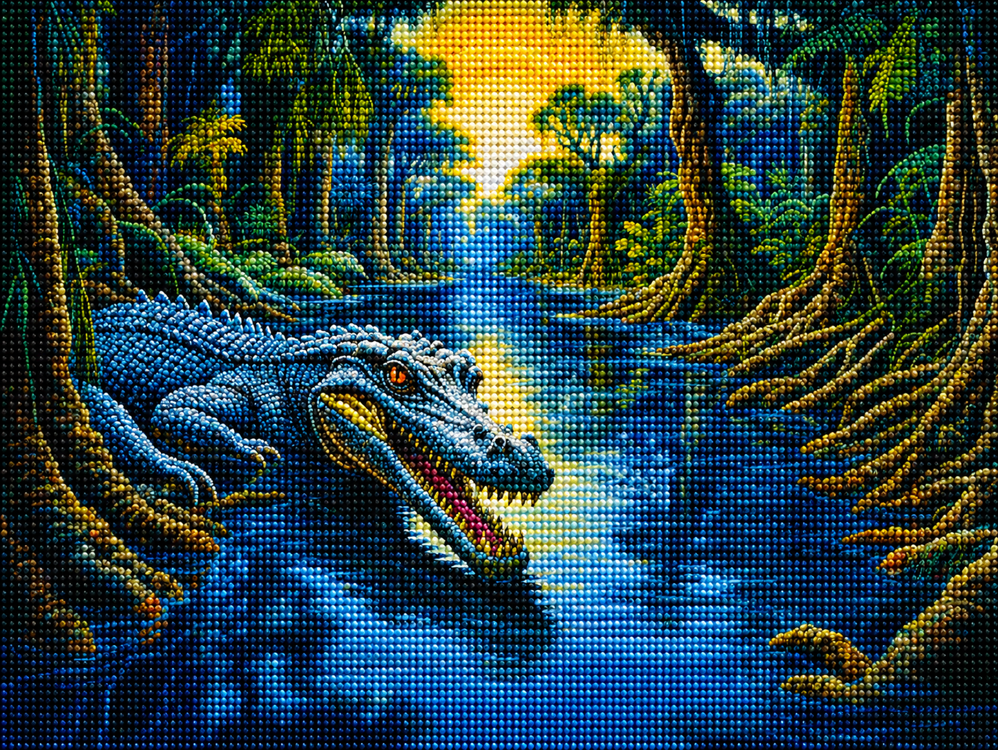 River Alligator Diamond Art Kit