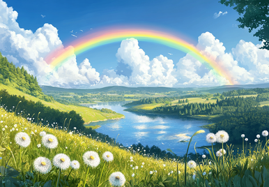 River in the Valley Rainbow Diamond Art Kit