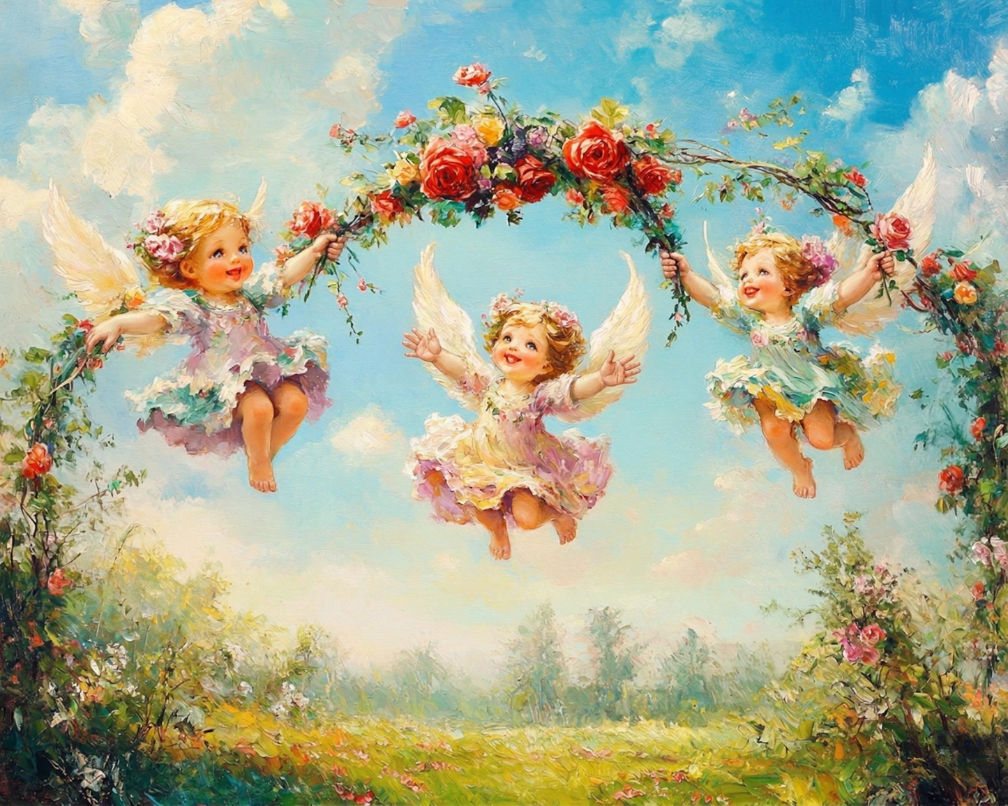 Roses Arch Little Angels Diamond Art Kit