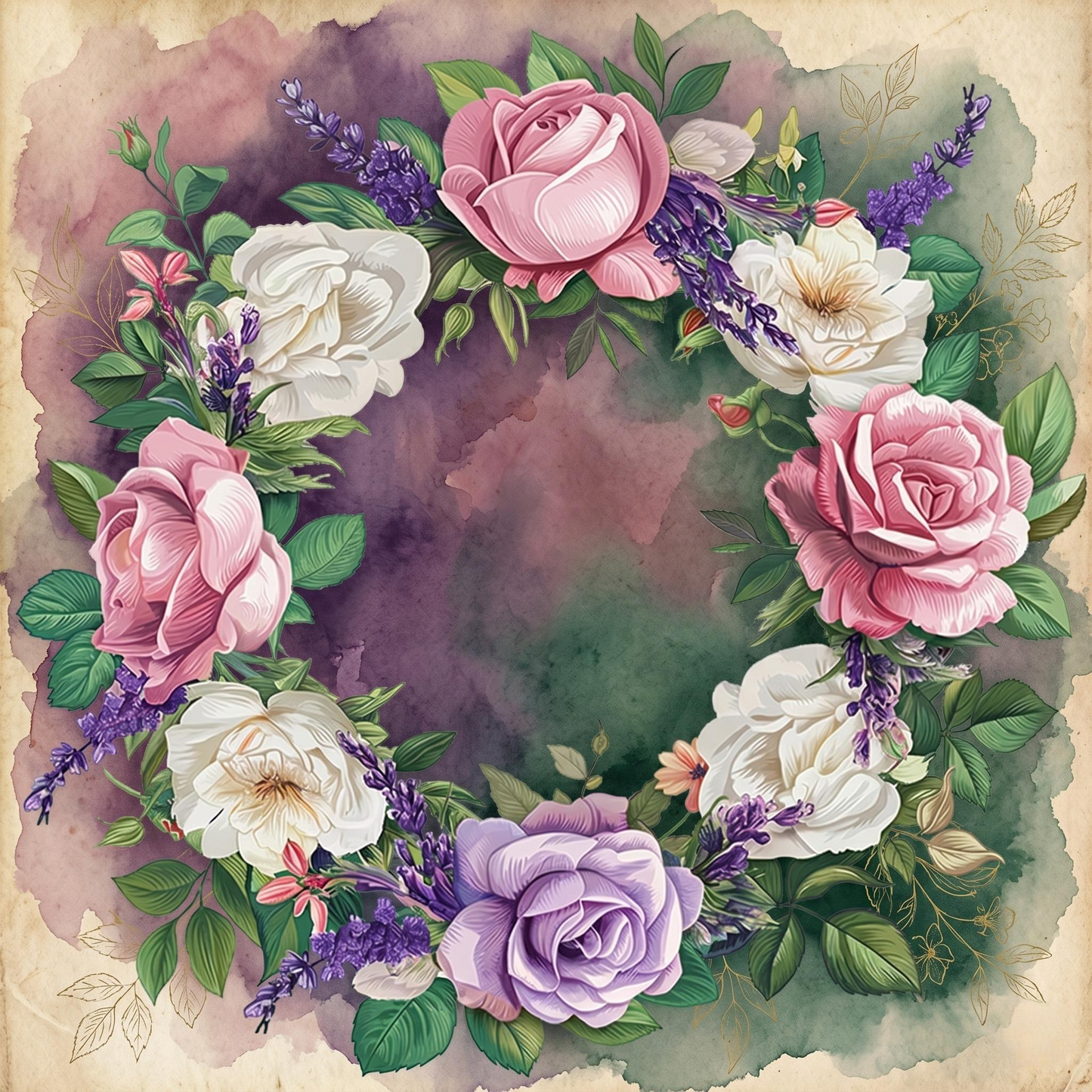 Rose Wreath Diamond Art Kit