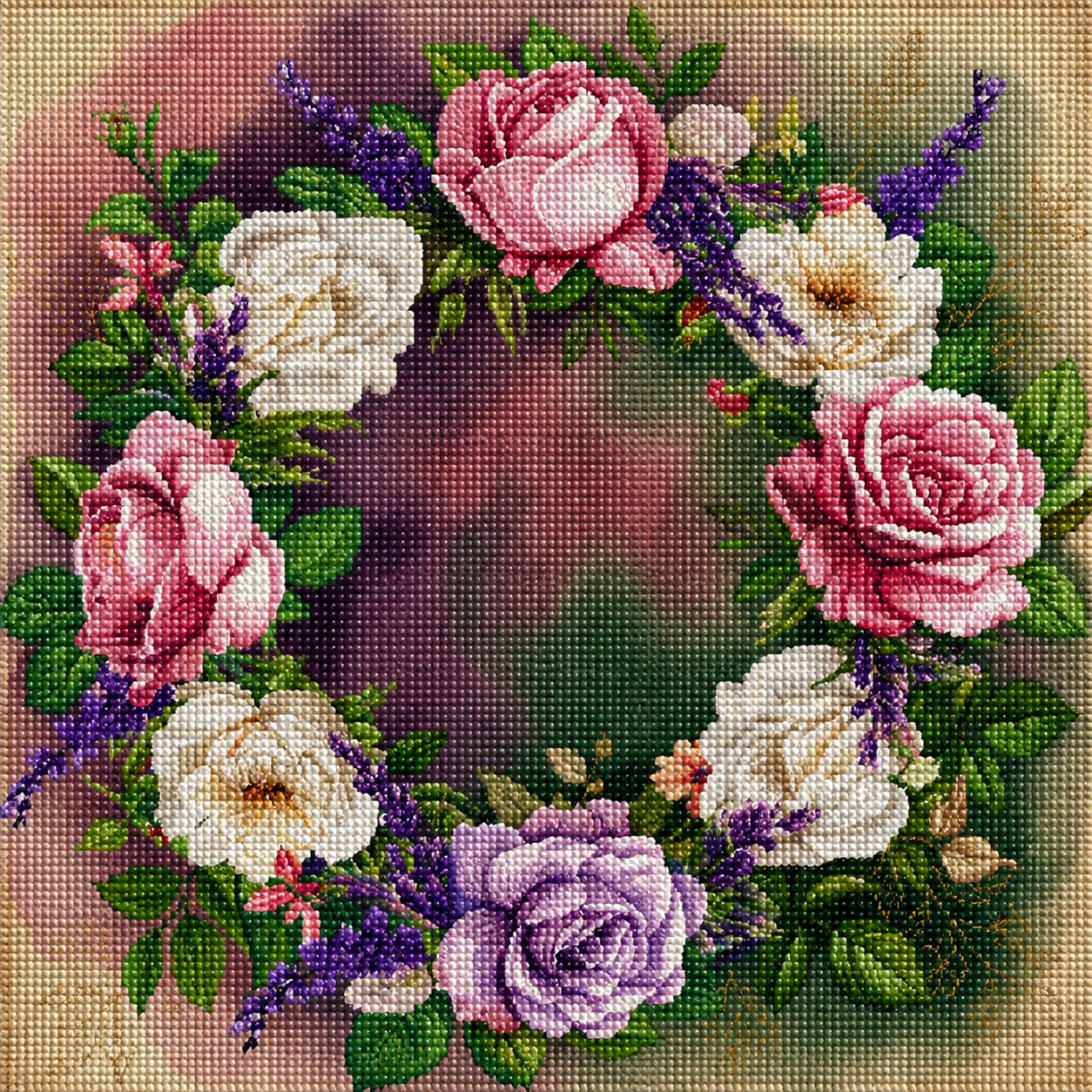 Rose Wreath Diamond Art Kit