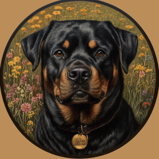 Rottweiler Circle Diamond Art Kit