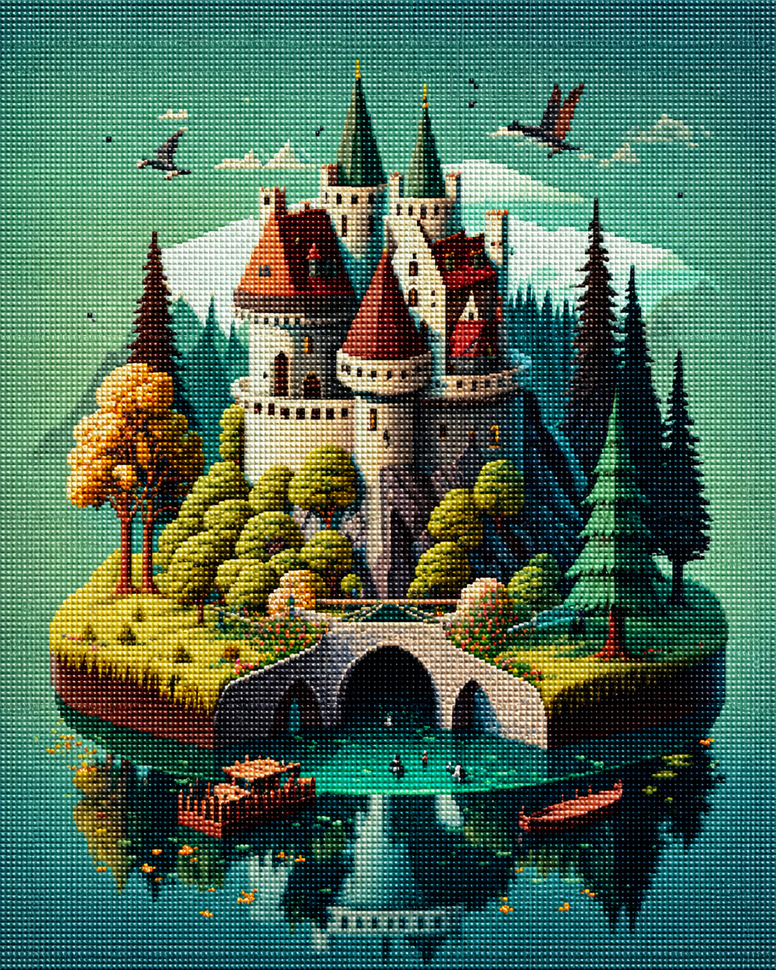Round Island Castle Diamond Art Kit