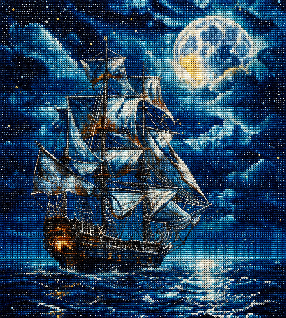 Sailing Pirate Ship Diamond Art Kit
