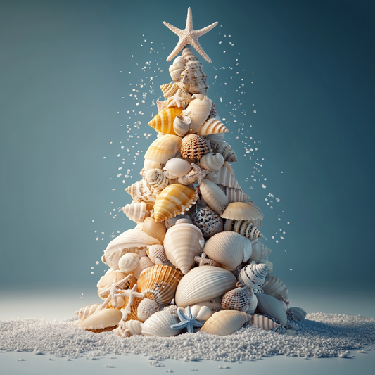 Sandy Christmas Shell Tree Diamond Art Kit