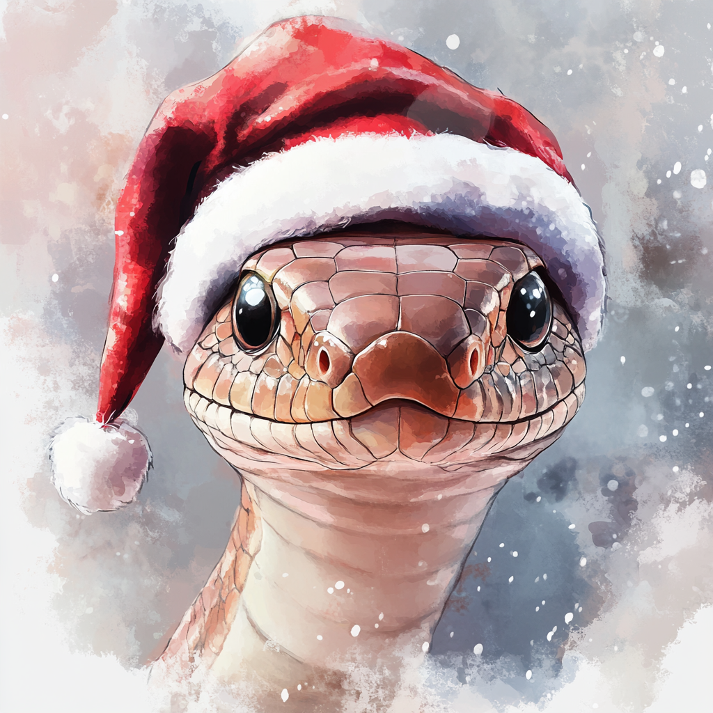 Santa Hat Snake Diamond Art Kit