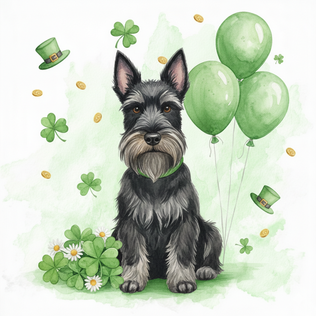 Scottish Terrier St. Patrick's Day Diamond Art Kit
