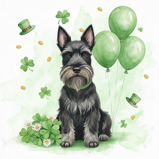 Scottish Terrier St. Patrick's Day Diamond Art Kit