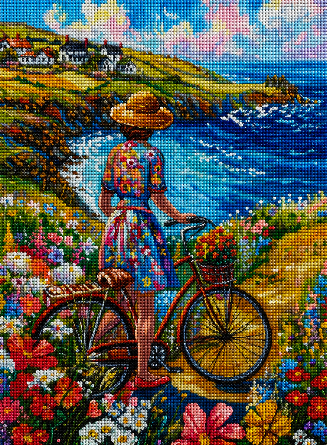 Seashore Bicycle Ride Diamond Art Kit