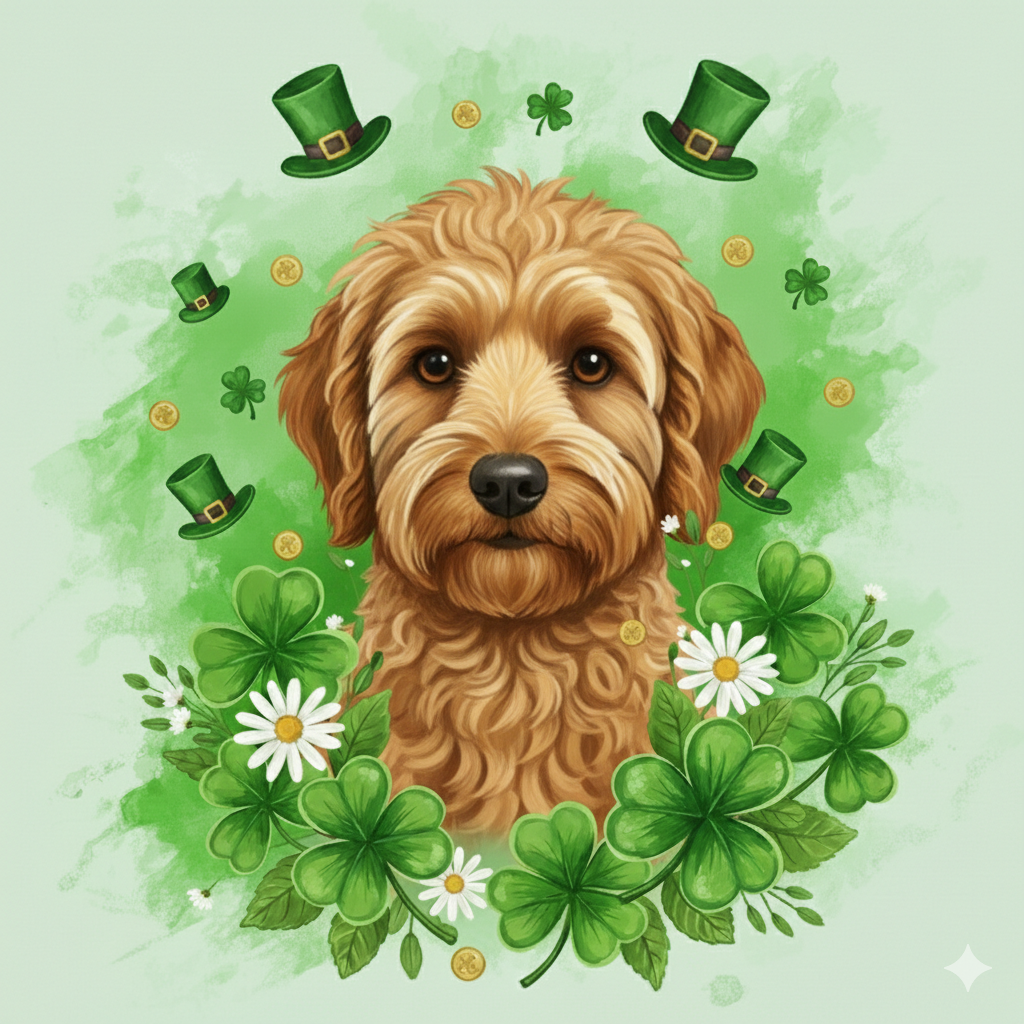 Shamrocks and Golden Noodle Diamond Art Kit