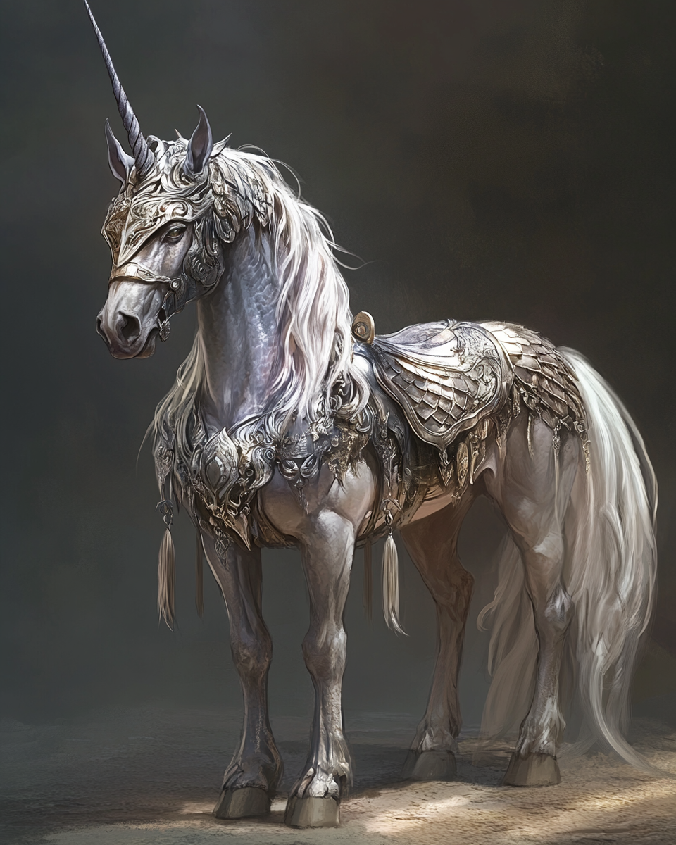 Silver Armour Unicorn Diamond Art Kit